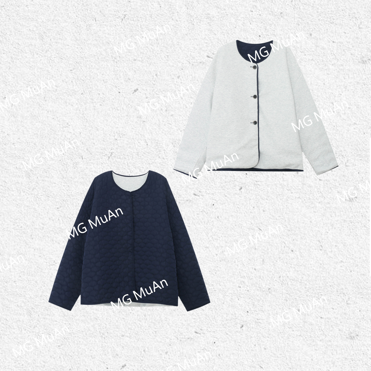 木岸MUAN：《小首尔棉服》“首尔系列”定制两面穿长袖棉服女DG3-8888