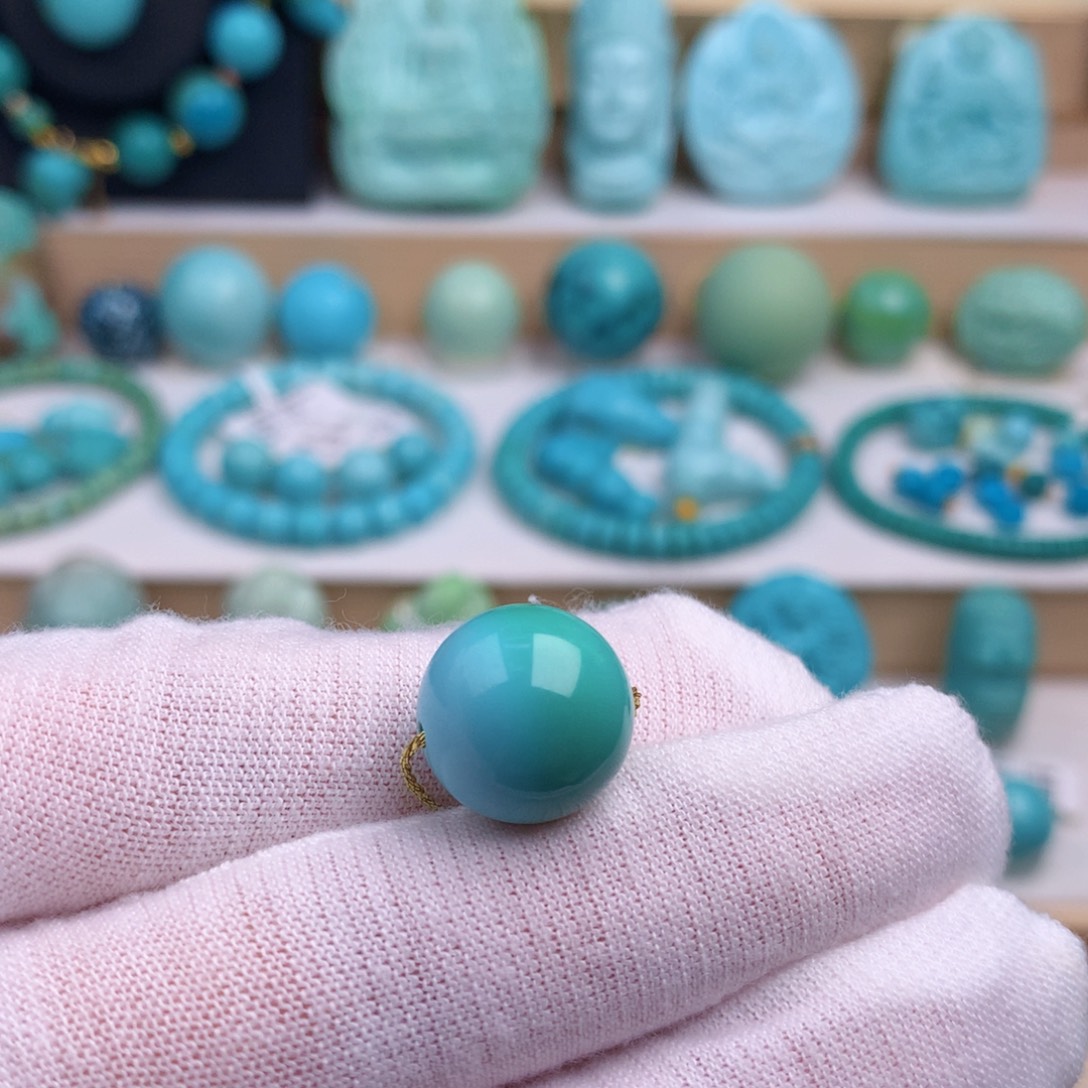 未镶嵌绿松石珠宝奇石卡13.4