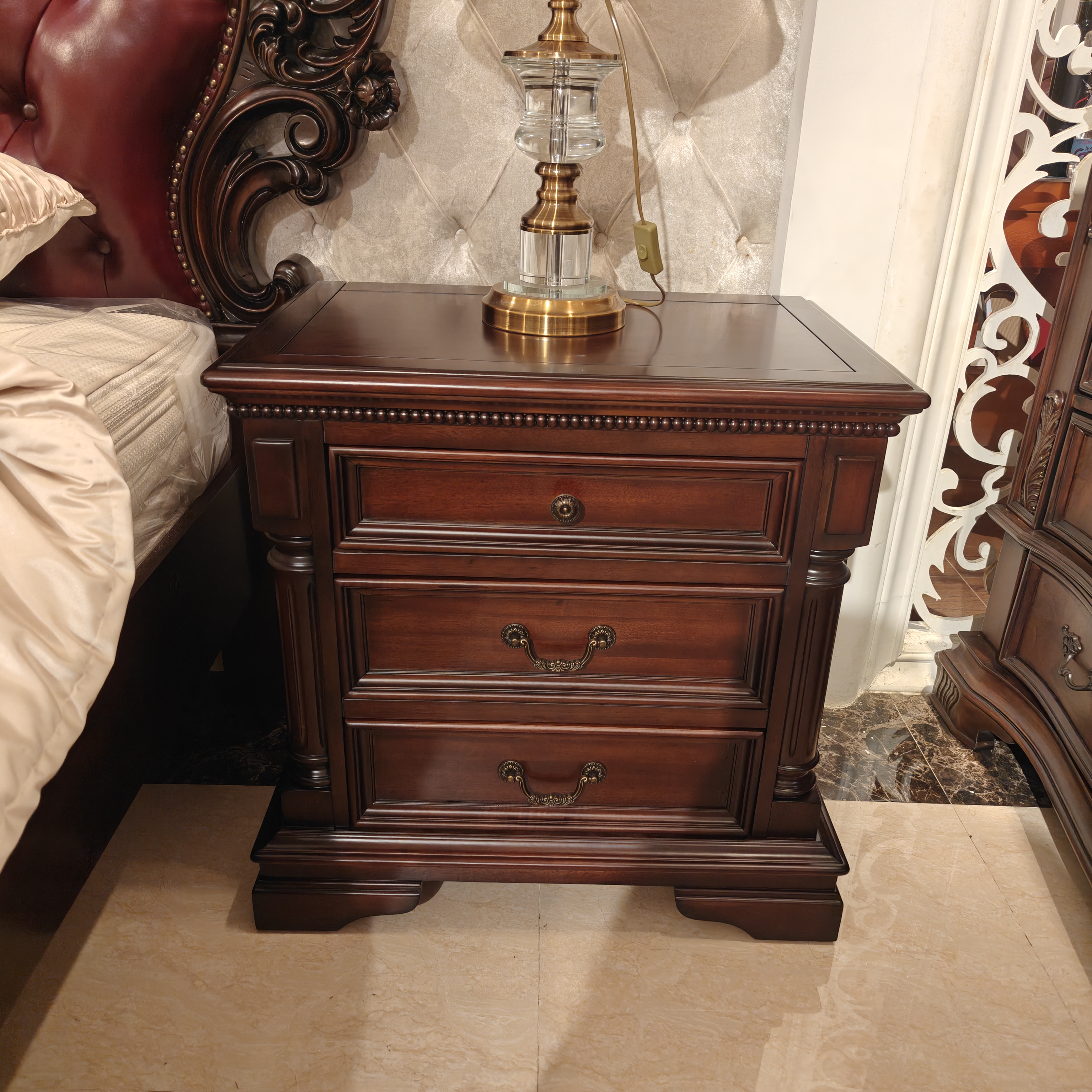 床头柜700*460*690mm美式实木