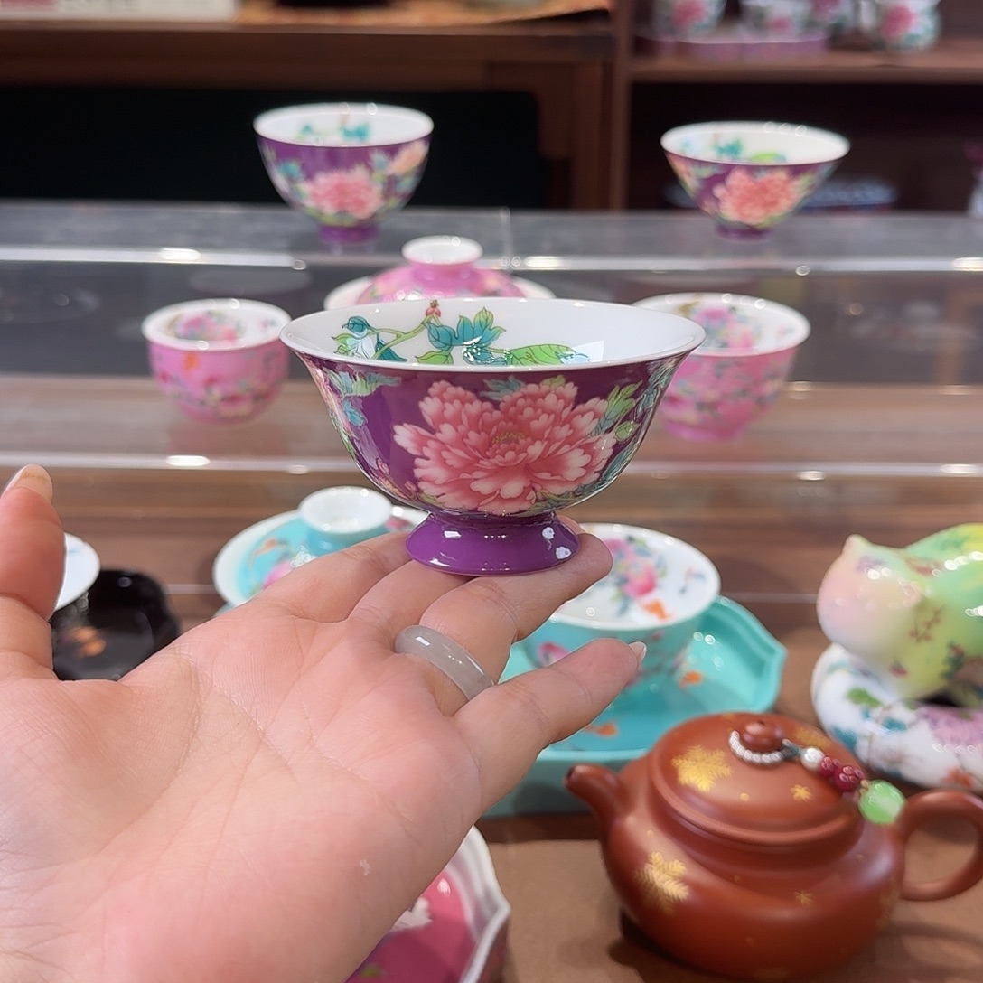 珐琅彩主人杯茶具套装