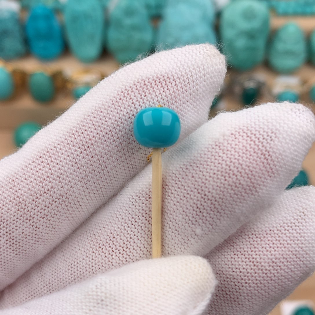 绿松石未镶嵌配饰卡8*7