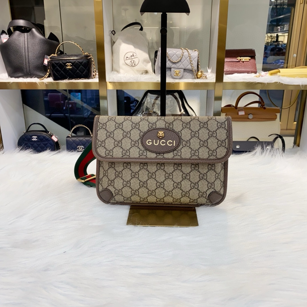 99新 GUCCI/古驰 Gucci/古驰 老花虎头腰包