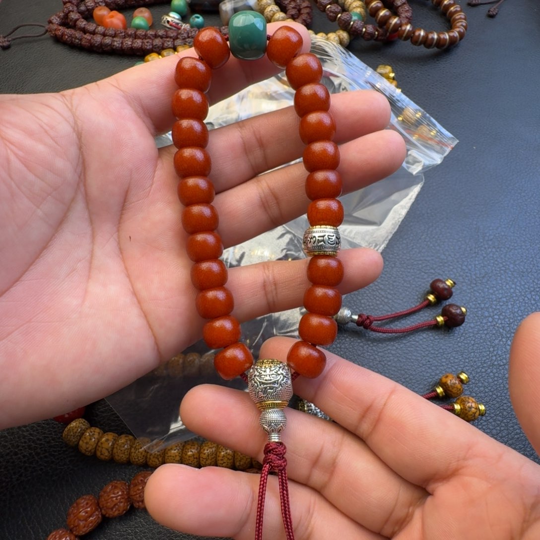 压***盘香榧木菩提根手持