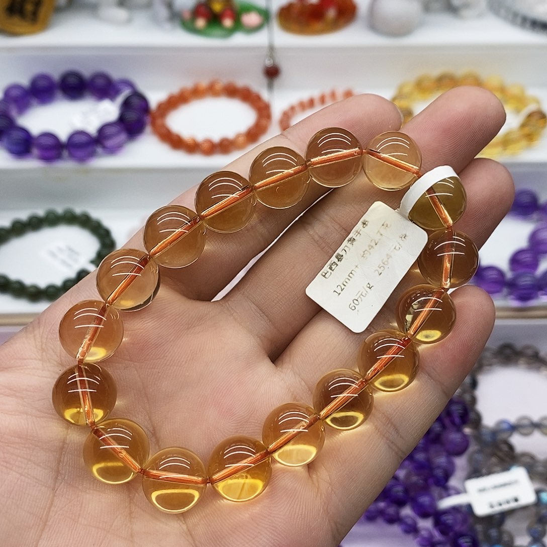 未镶嵌手串水晶暴力黄