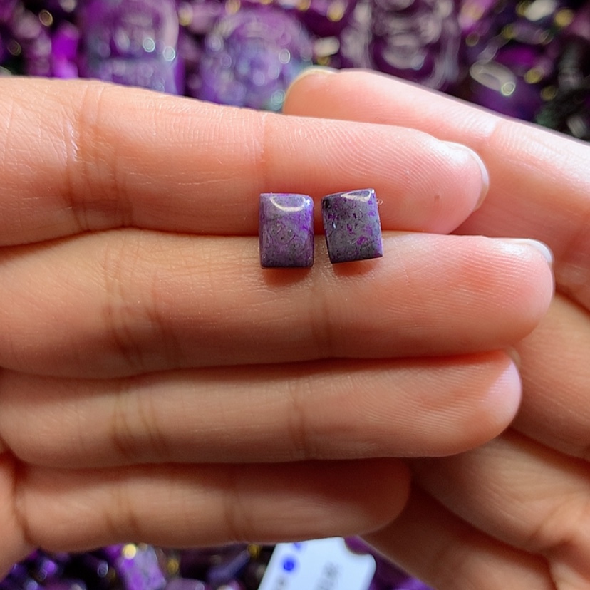 【闪购商品】苏纪石（舒俱来）耳钉银S925镶嵌