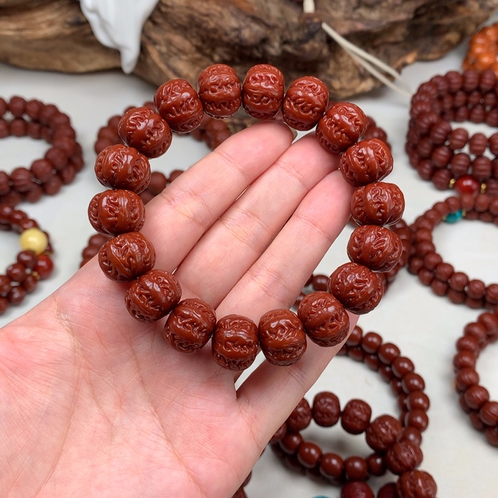 猴头核桃手串龙纹八棱16