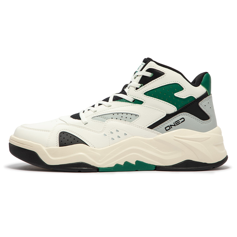 361度男士高帮休闲鞋新品冬革面运动鞋厚底防滑棉鞋572346618