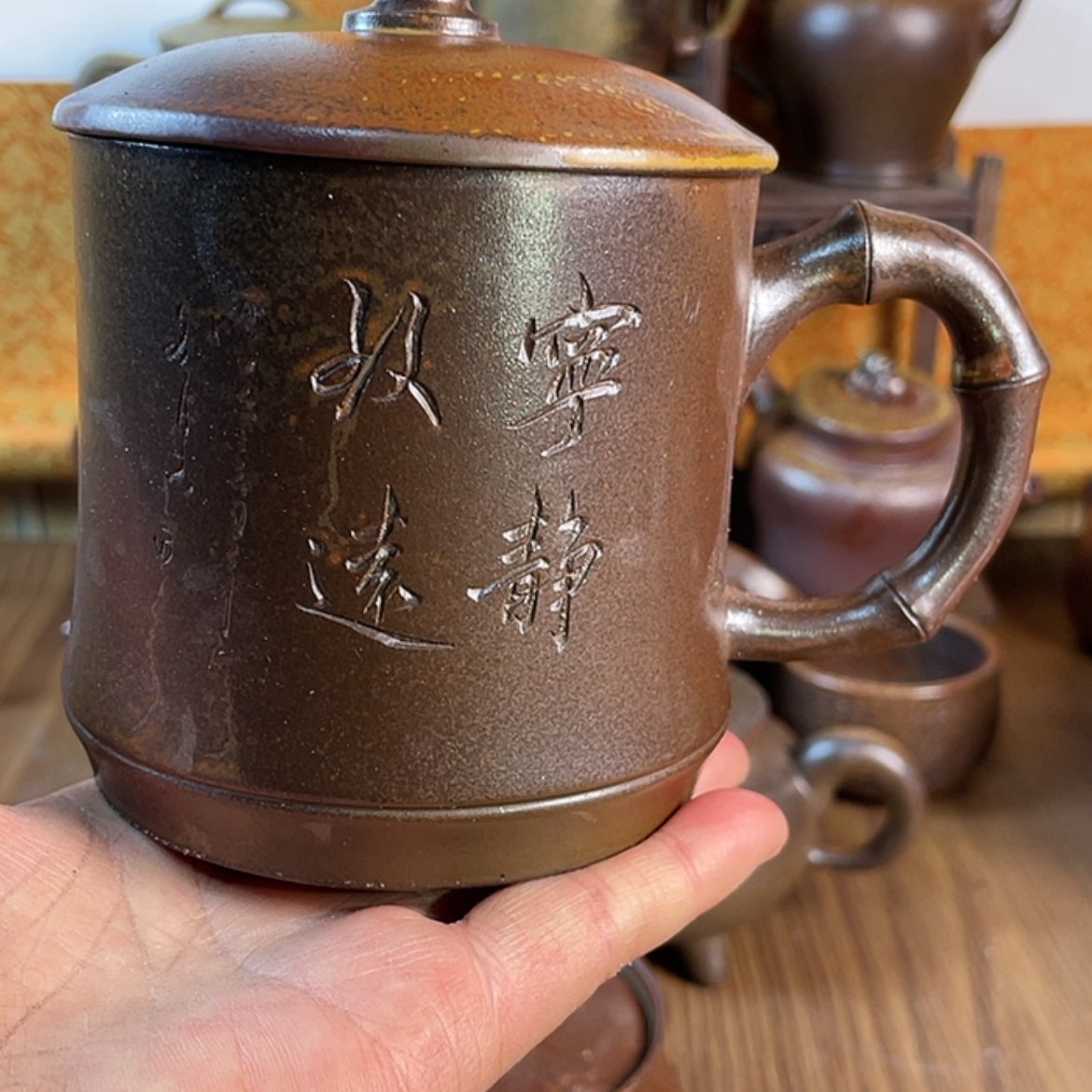 【闪购商品】柴烧盖杯容量500毫升左右瑕疵