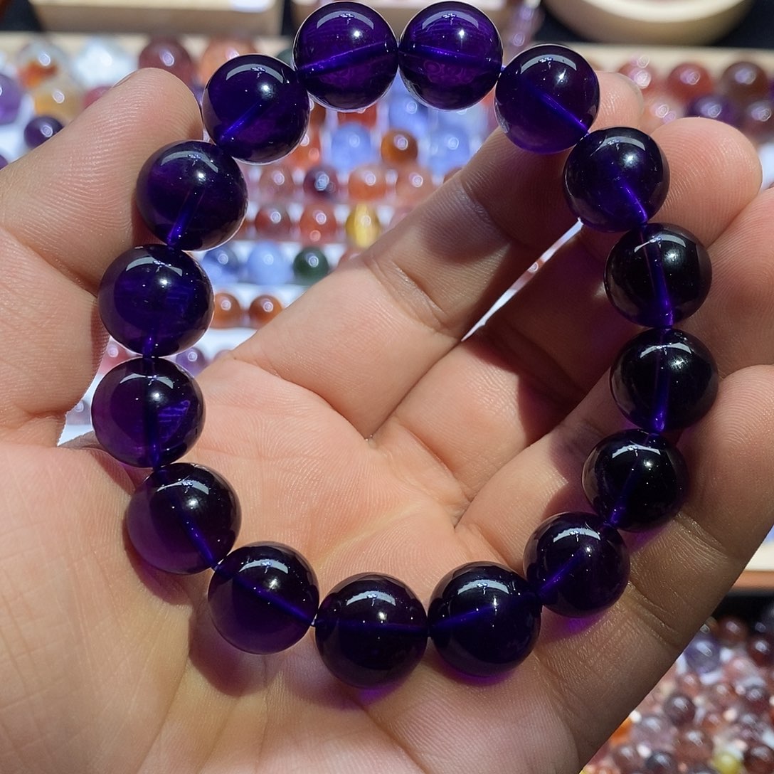 水晶紫水晶手串未镶嵌