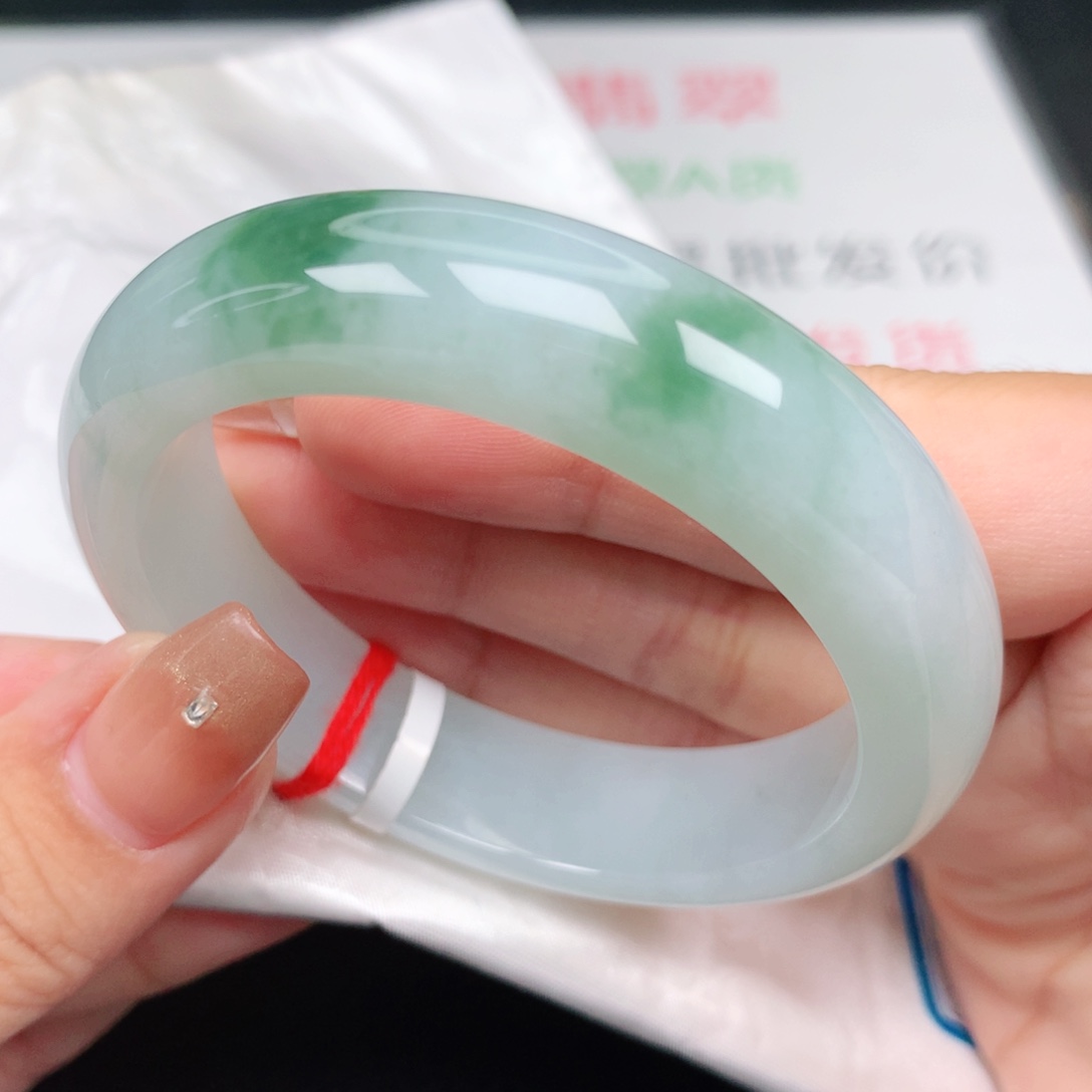 未镶嵌手镯翡翠53.54正圈轮胎