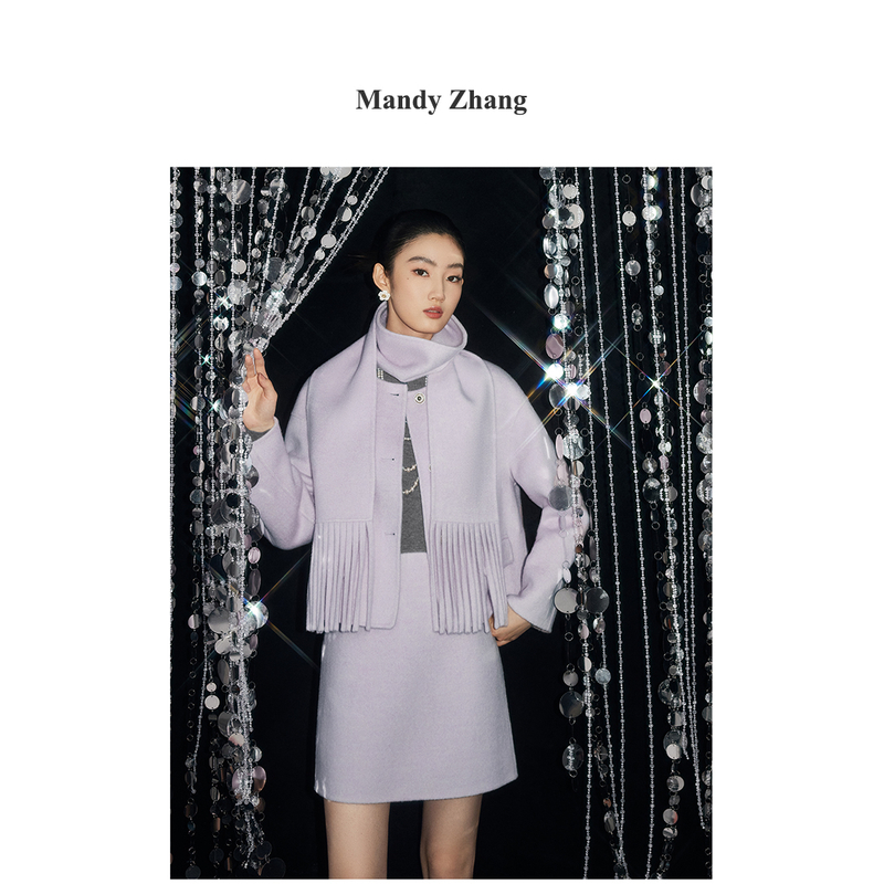 【CC王专属】Mandy Zhang骆驼绒双面毛呢大衣女外套MDY2068
