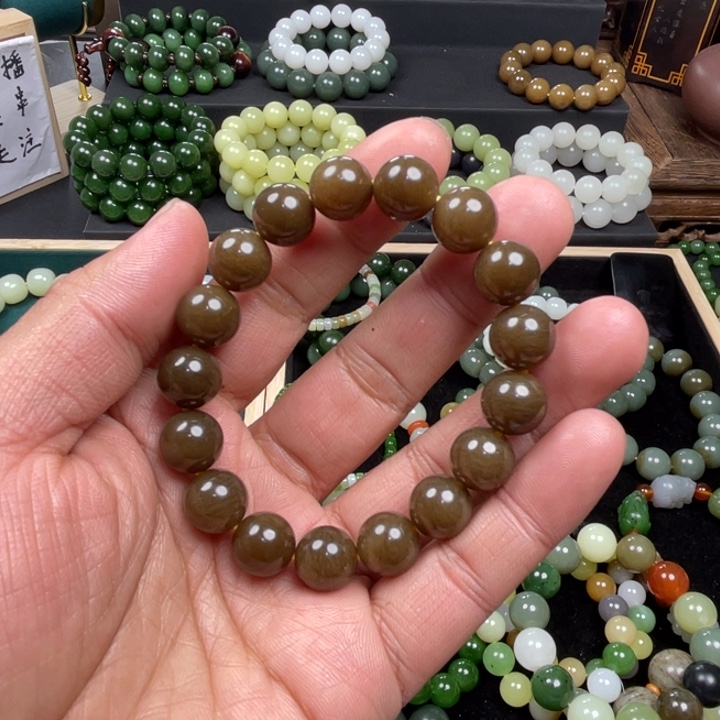 和田玉手串未镶嵌