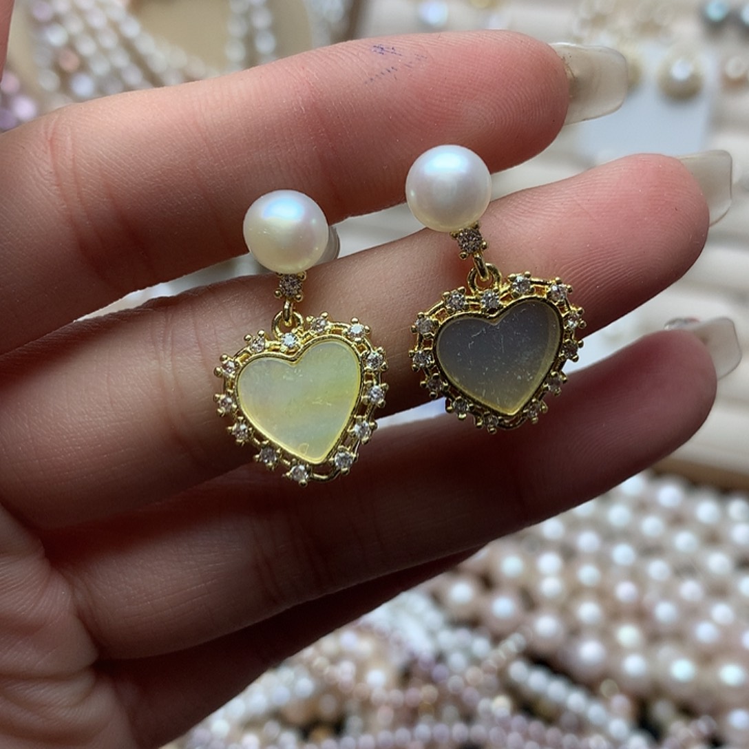 淡水珍珠5-6未镶嵌t20耳环