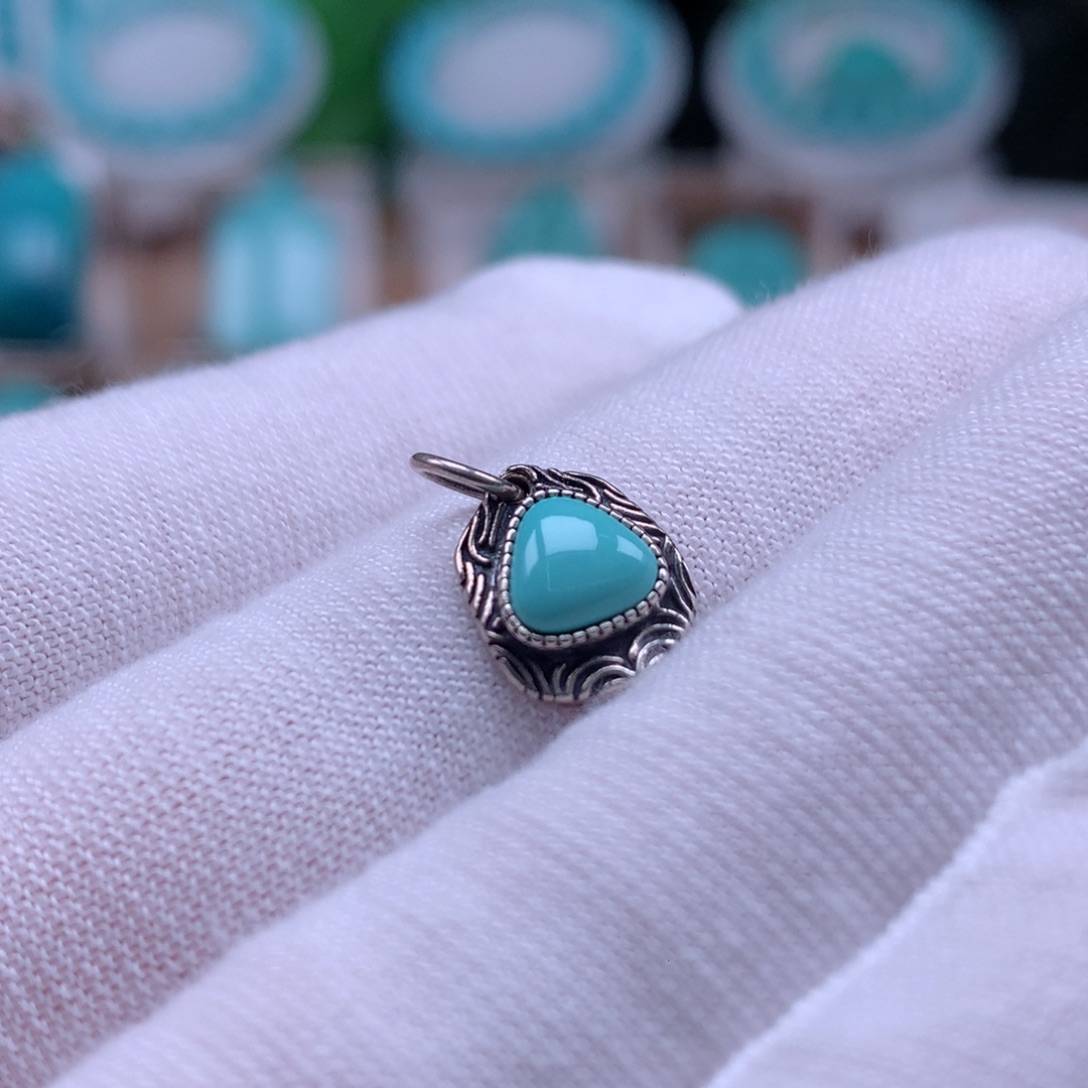 绿松石银S925镶嵌珠宝奇石