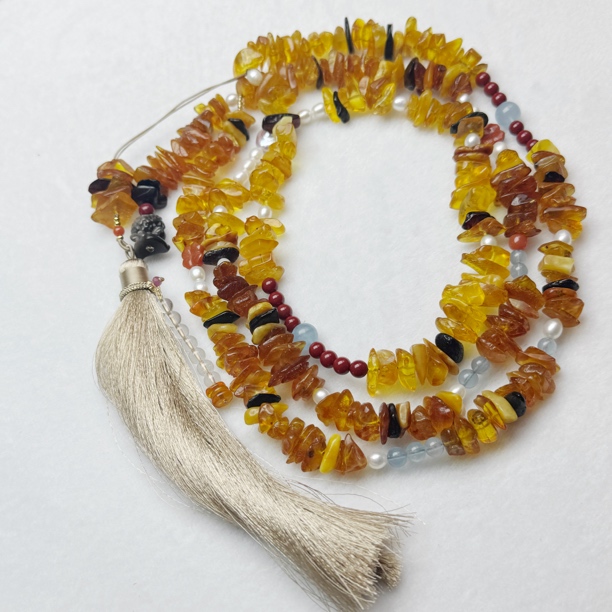 蜜蜡随形多宝斜挎