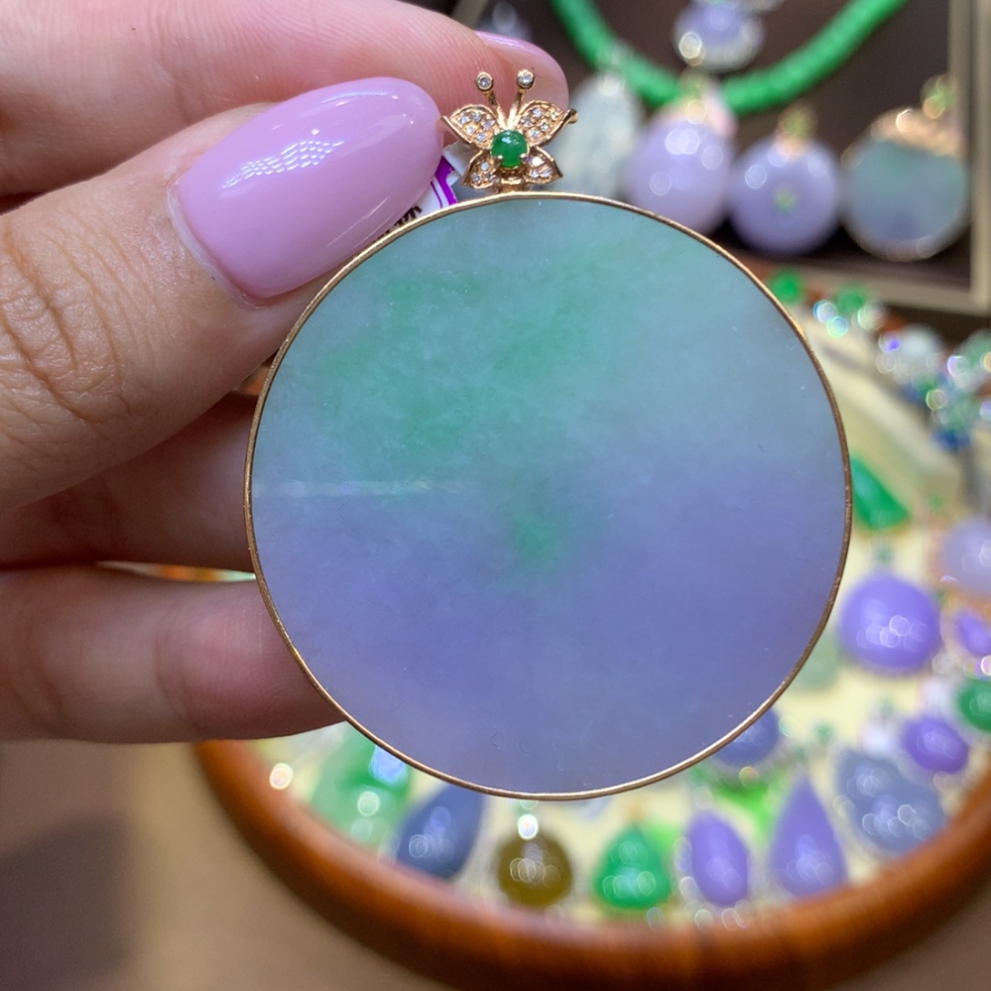 【闪购商品】翡翠18K金镶嵌颈饰翡翠