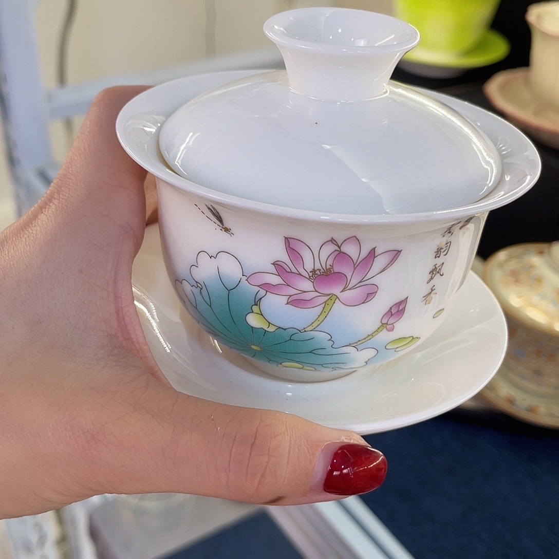 陶景德陶瓷盖碗茶具