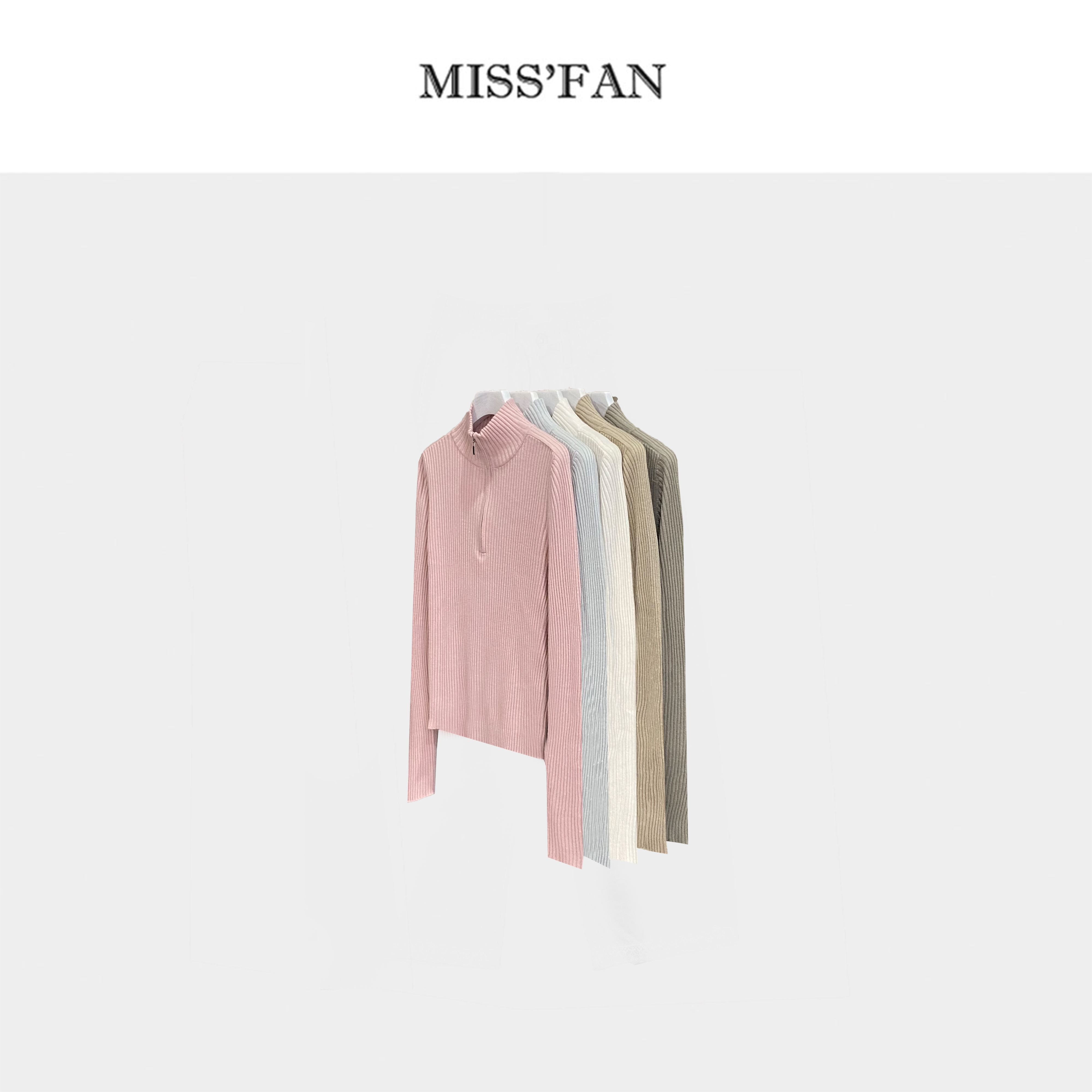 【软调暮夕】X时尚高级质感一眼爱上的半拉链毛衣