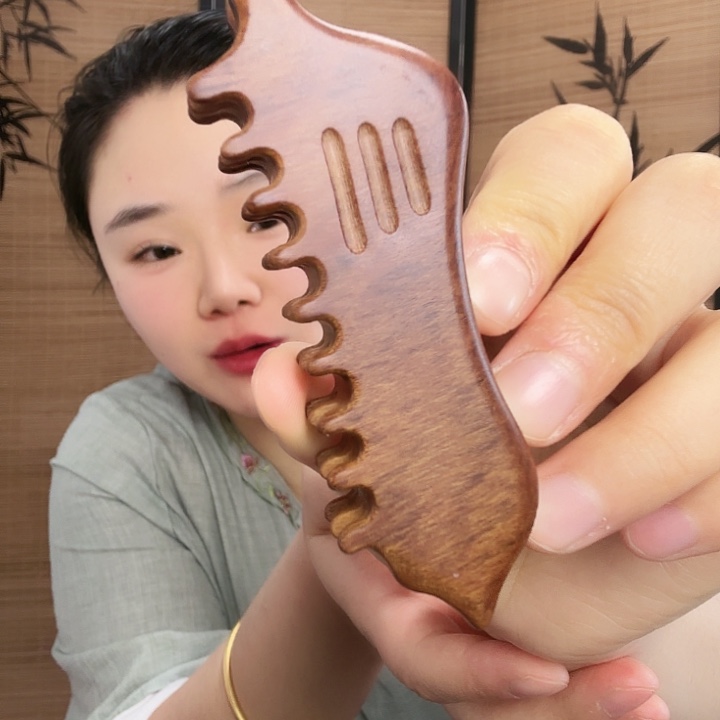 红贵宝小号三排脸梳瑕疵