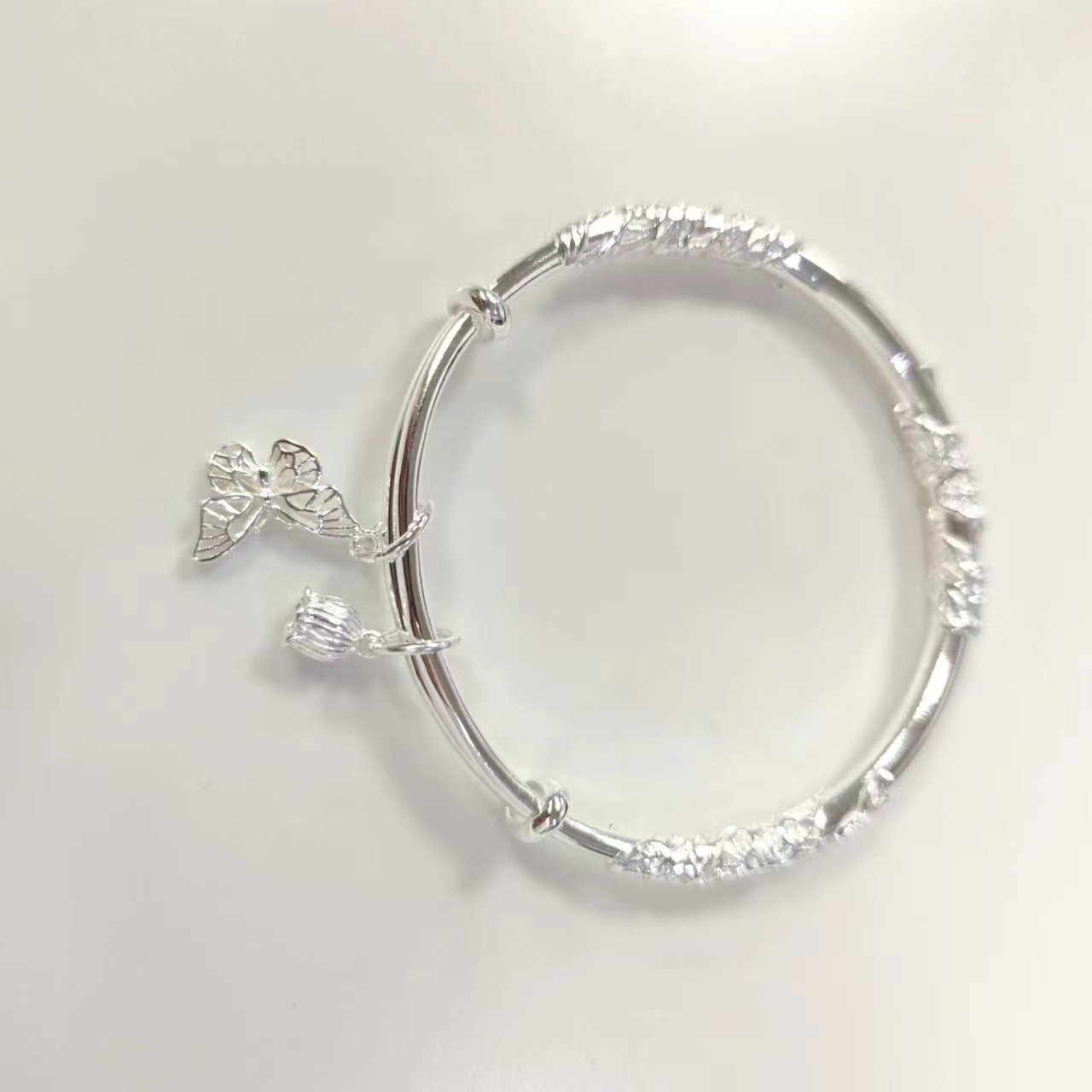 足银手镯 繁花似锦银手镯-613028