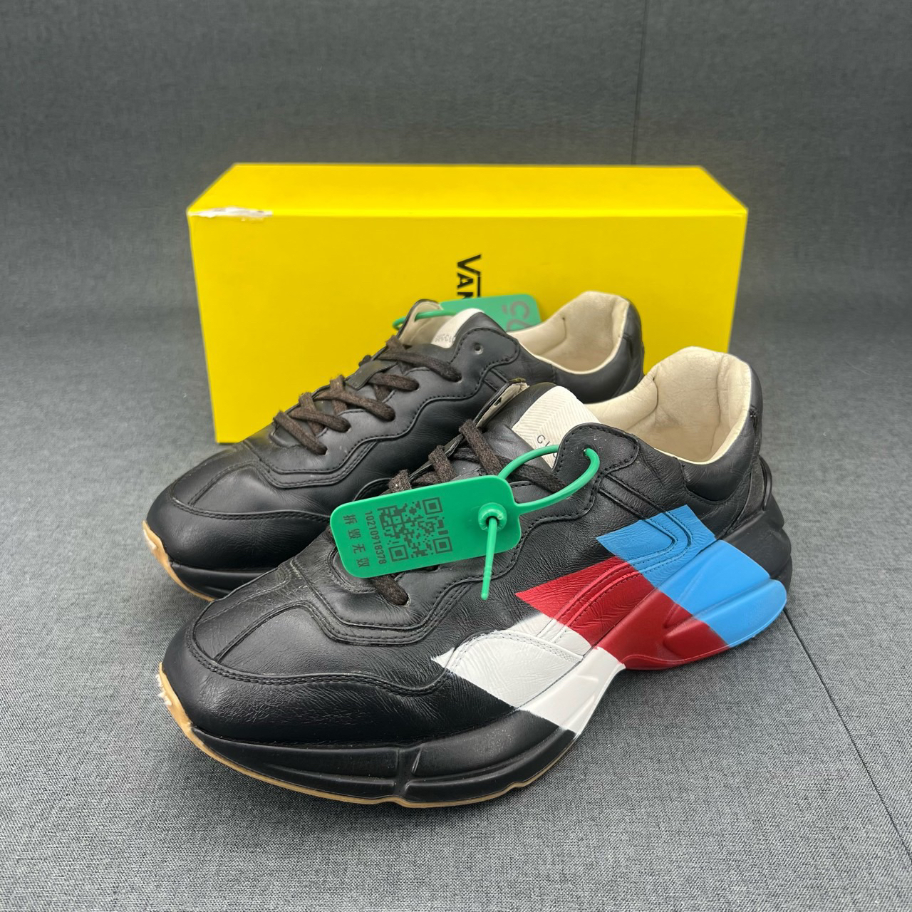 90新 GUCCI/古驰 gucci rhyton 红蓝白 码数 7.5 41.5 配盒
