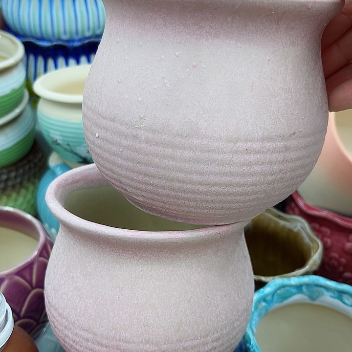 多肉绿植陶瓷花盆9.9包邮，有孔