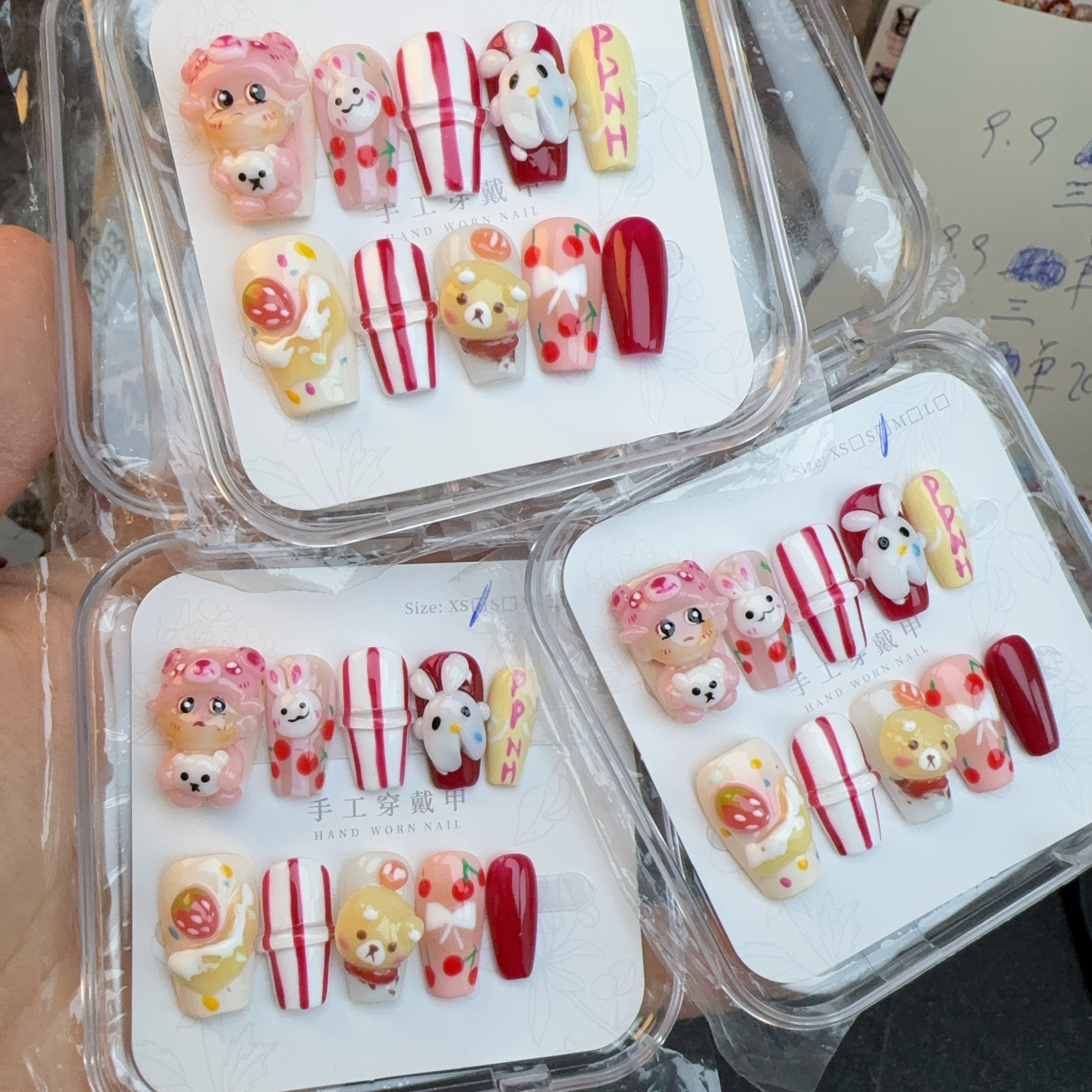 三单飞默认微瑕不退换美甲直播间链接手工穿戴甲9不存单