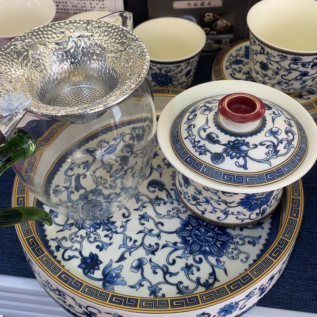 陶景德陶瓷盖碗茶具