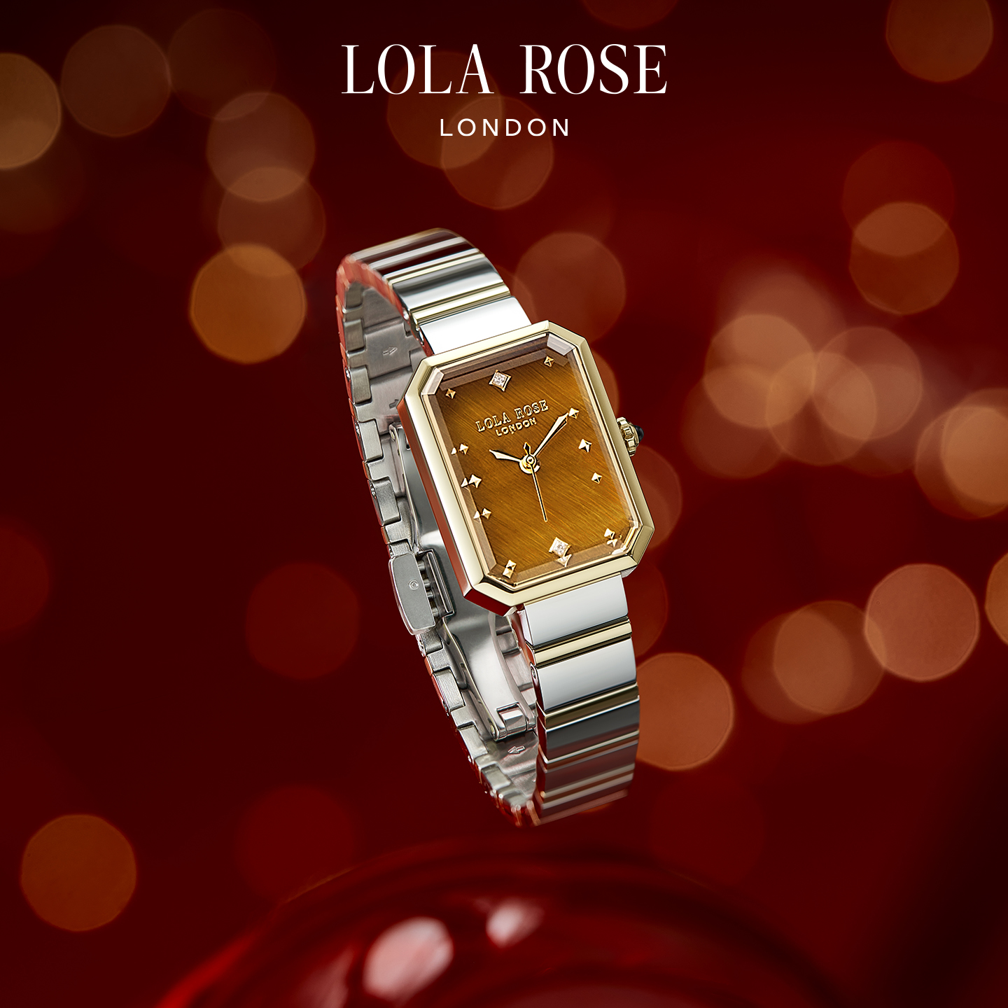 【秋上新】LolaRose罗拉玫瑰方糖小棕表虎眼石新品手表手链套装自播