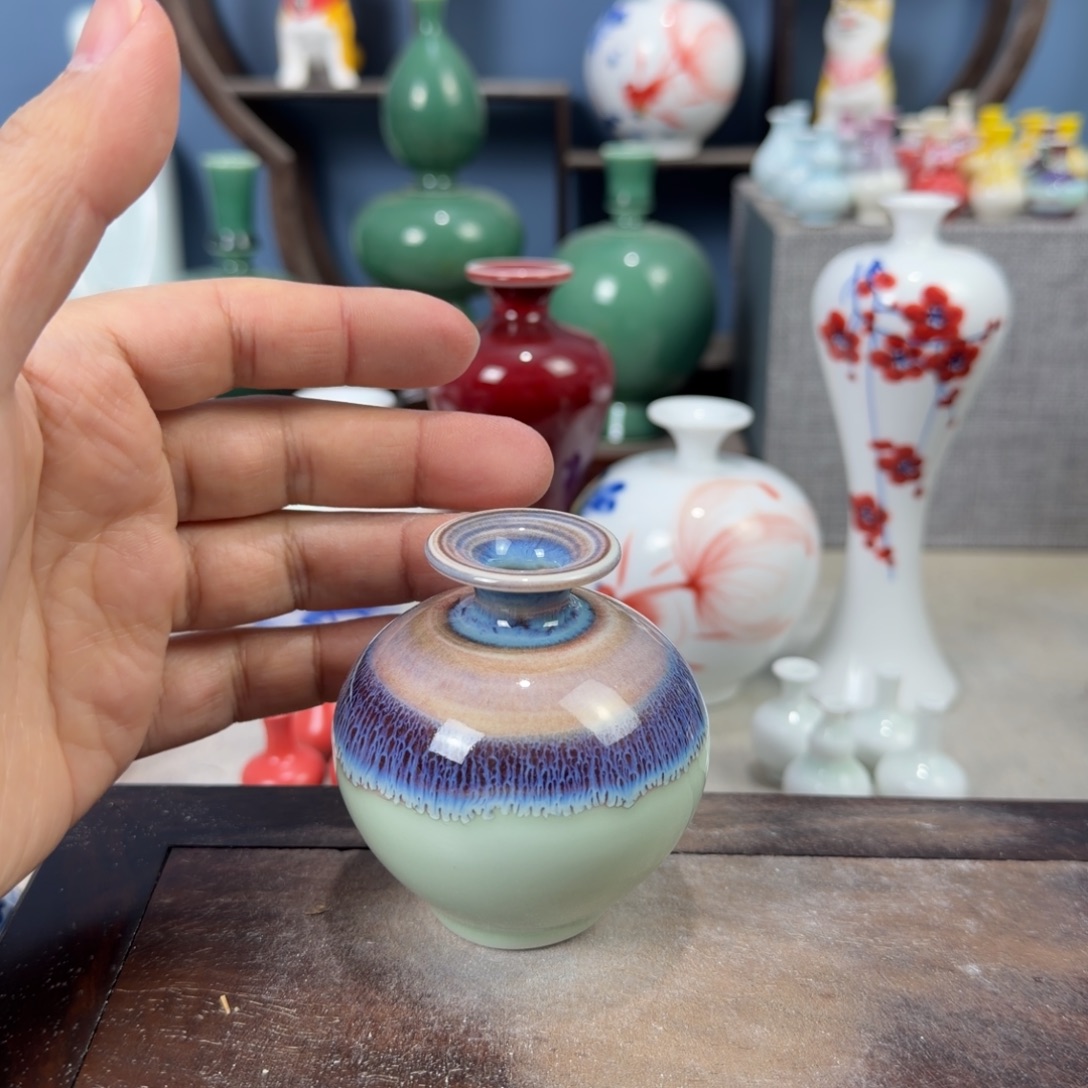 陶瓷手工小花器摆件