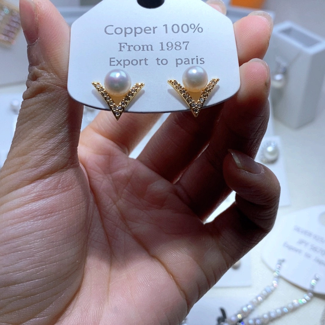 淡水珍珠耳坠未镶嵌