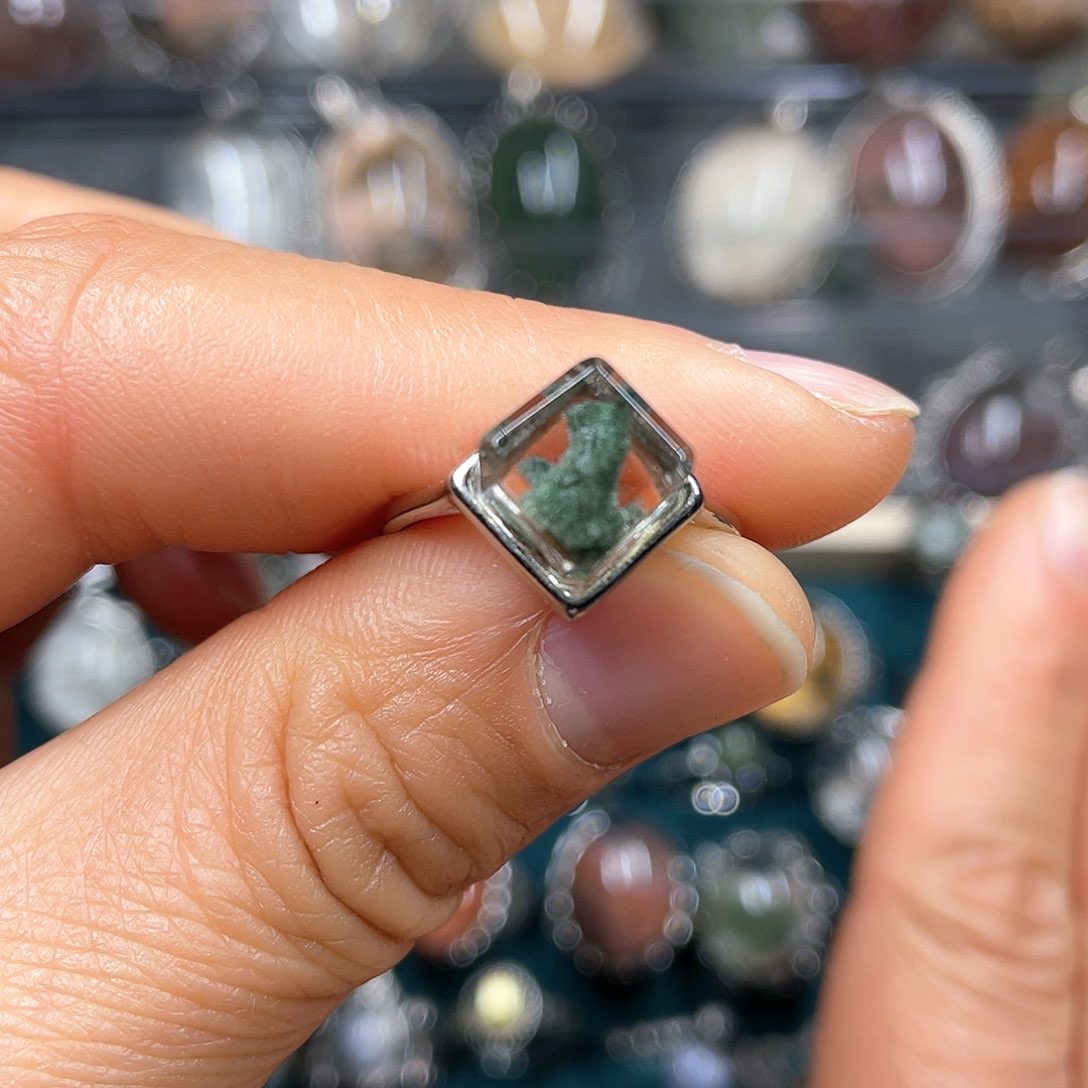 【闪购商品】水晶珠宝半成品银S925镶嵌戒指