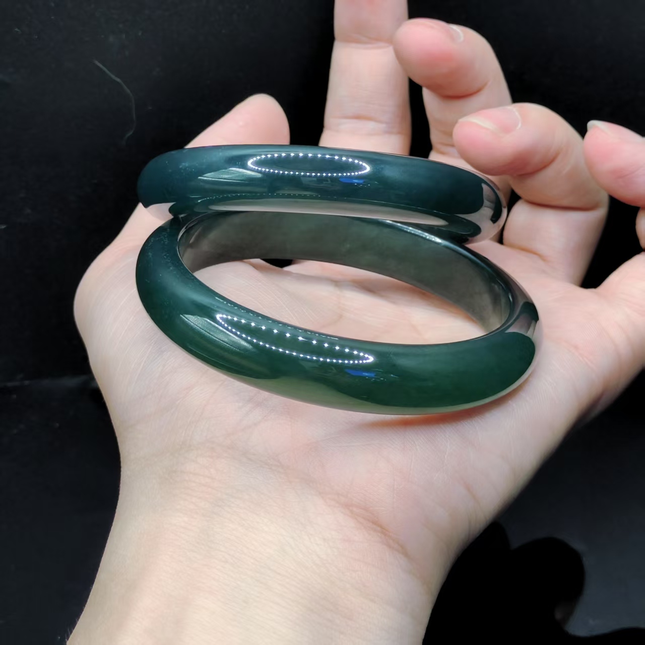 【老三珠宝】翡翠宽条手镯S16【多样性发其一】圈口53-65mm