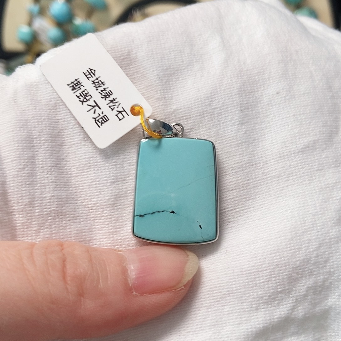 绿松石银S925镶嵌珠宝奇石