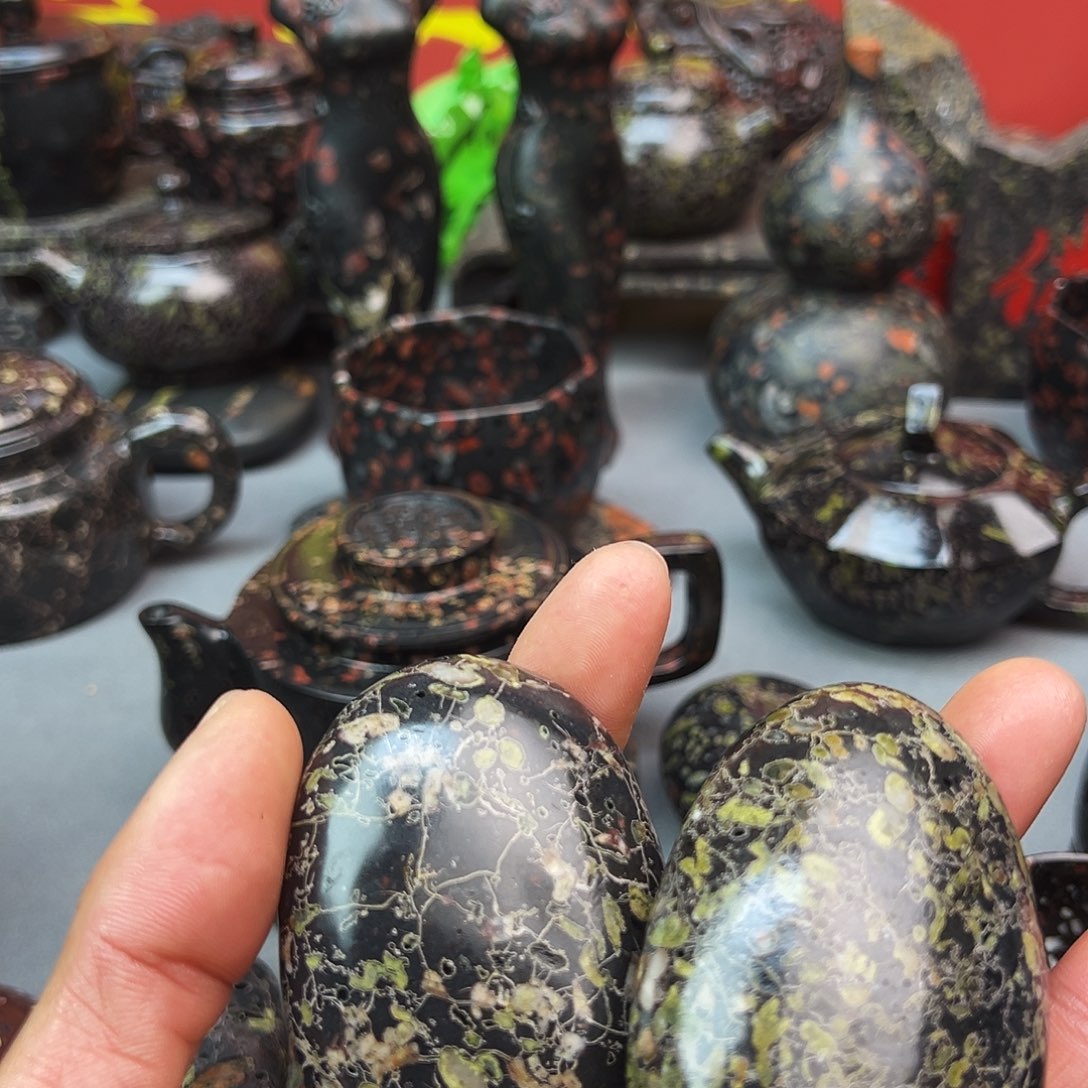 松***哥梅花玉鱼缸石茶周边微瑕不退不换