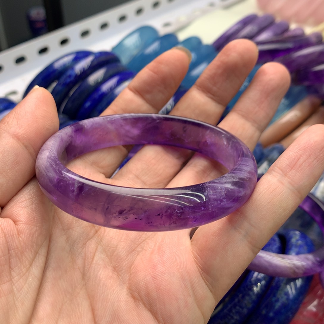 紫晶手镯未镶嵌妖**儿手镯