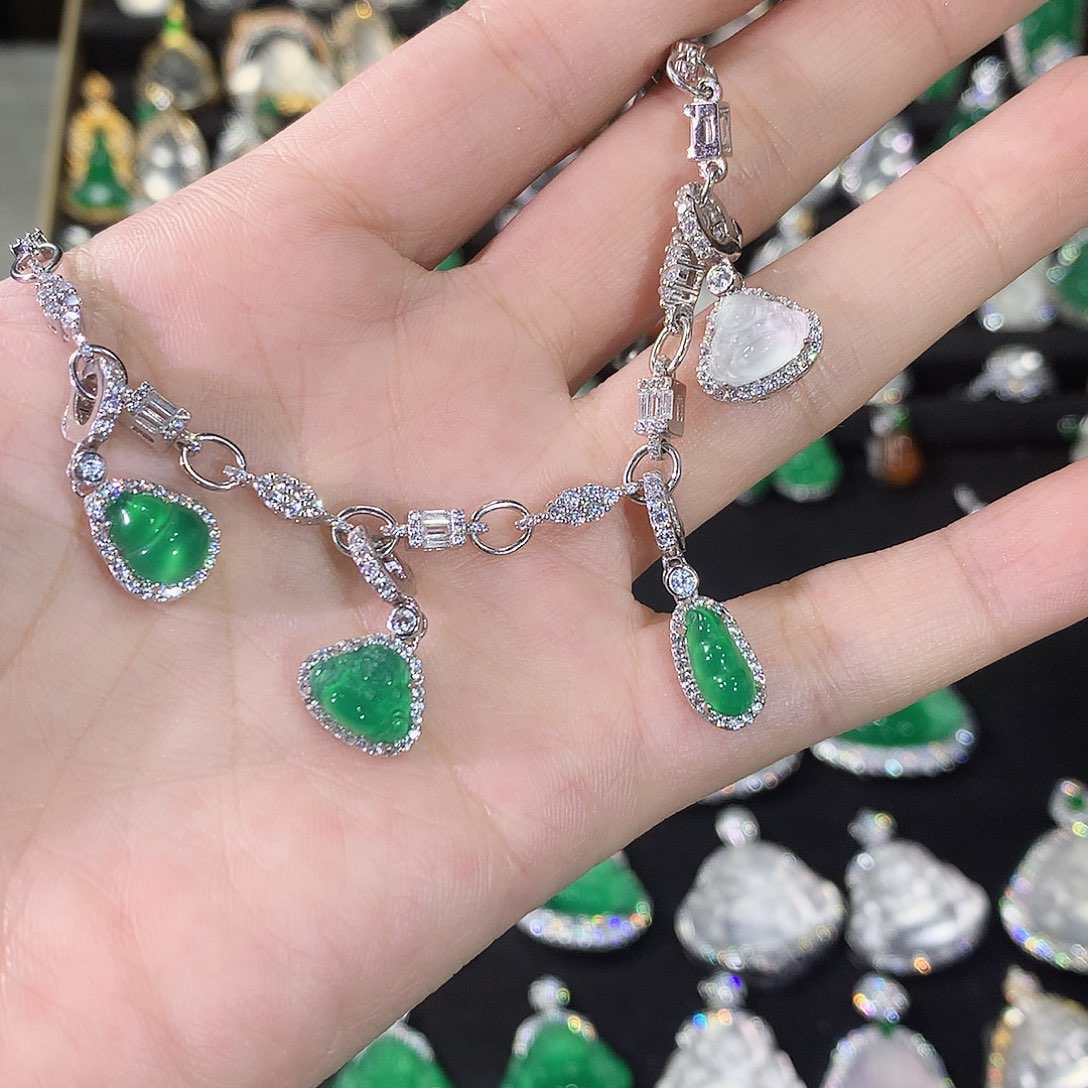 玛瑙/玉髓银S925镶嵌手链