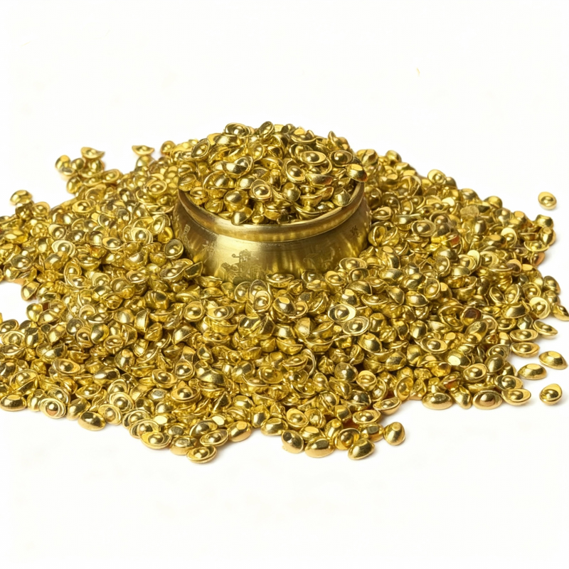 金色元宝招财摆件diy金色小元宝金豆磨砂工艺品装饰品小元宝爆款