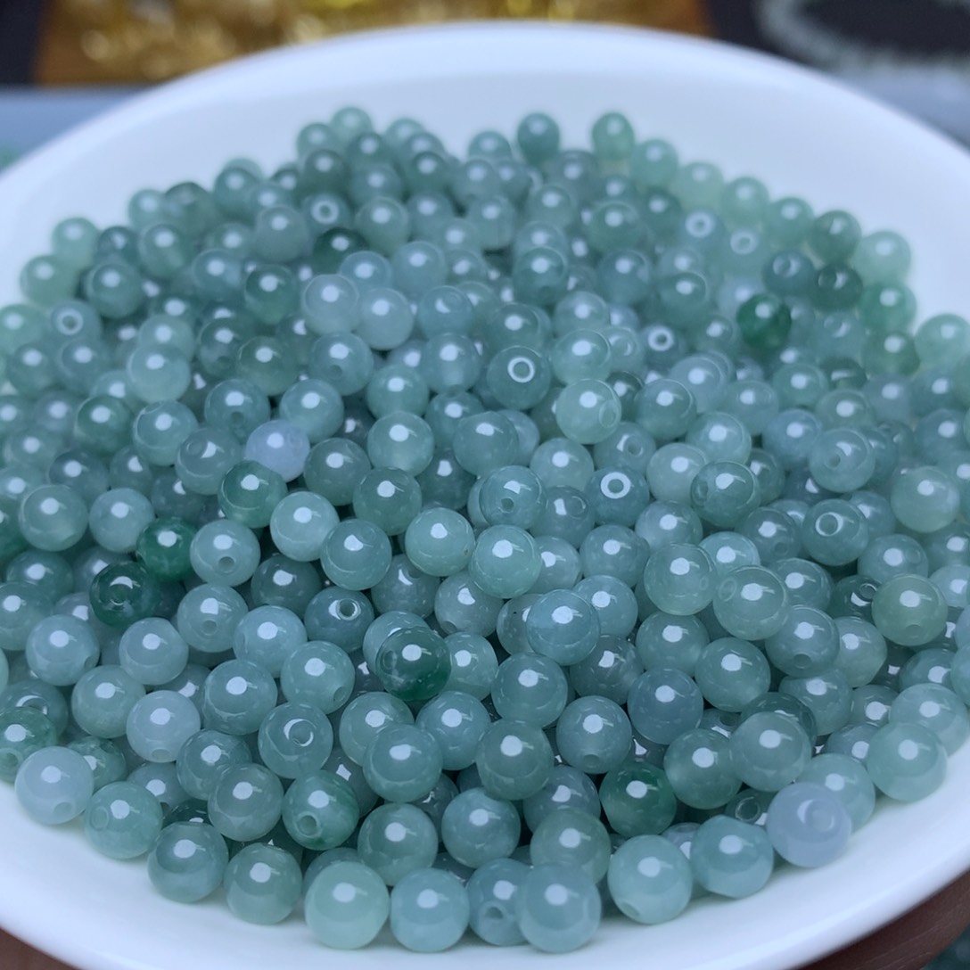 【闪购商品】翡翠手链未镶嵌卡4.7冰透蓝水50个