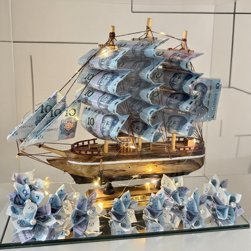 真钞手作|帆船艺术主品，把“钞级浪漫”带回家