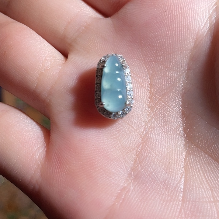 翡翠银S925镶嵌颈饰翡翠