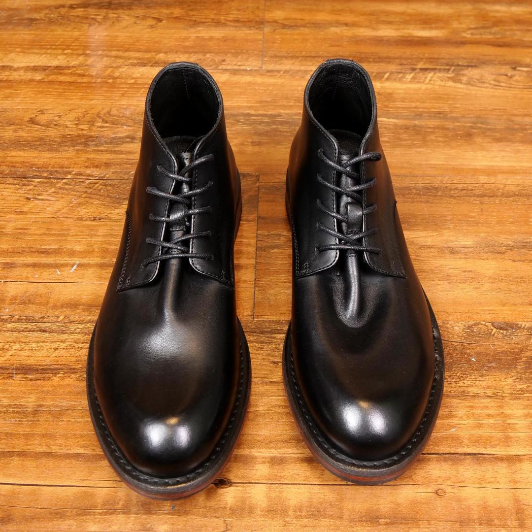 马皮男士休闲皮鞋防臭高帮复古商务正装马丁靴秋冬中筒男款圆头