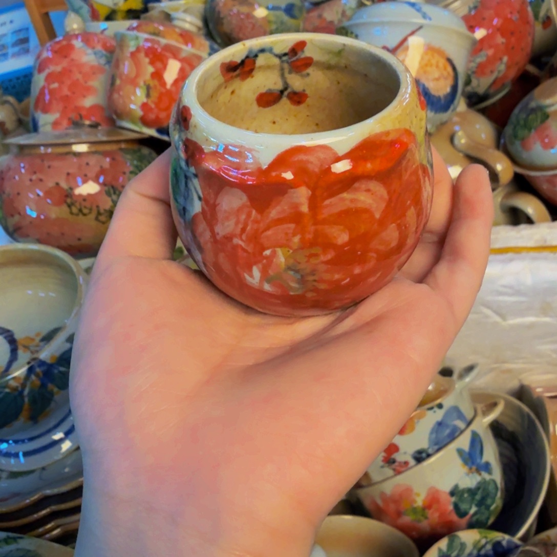 瓷片景德镇陶瓷手工手绘莲花