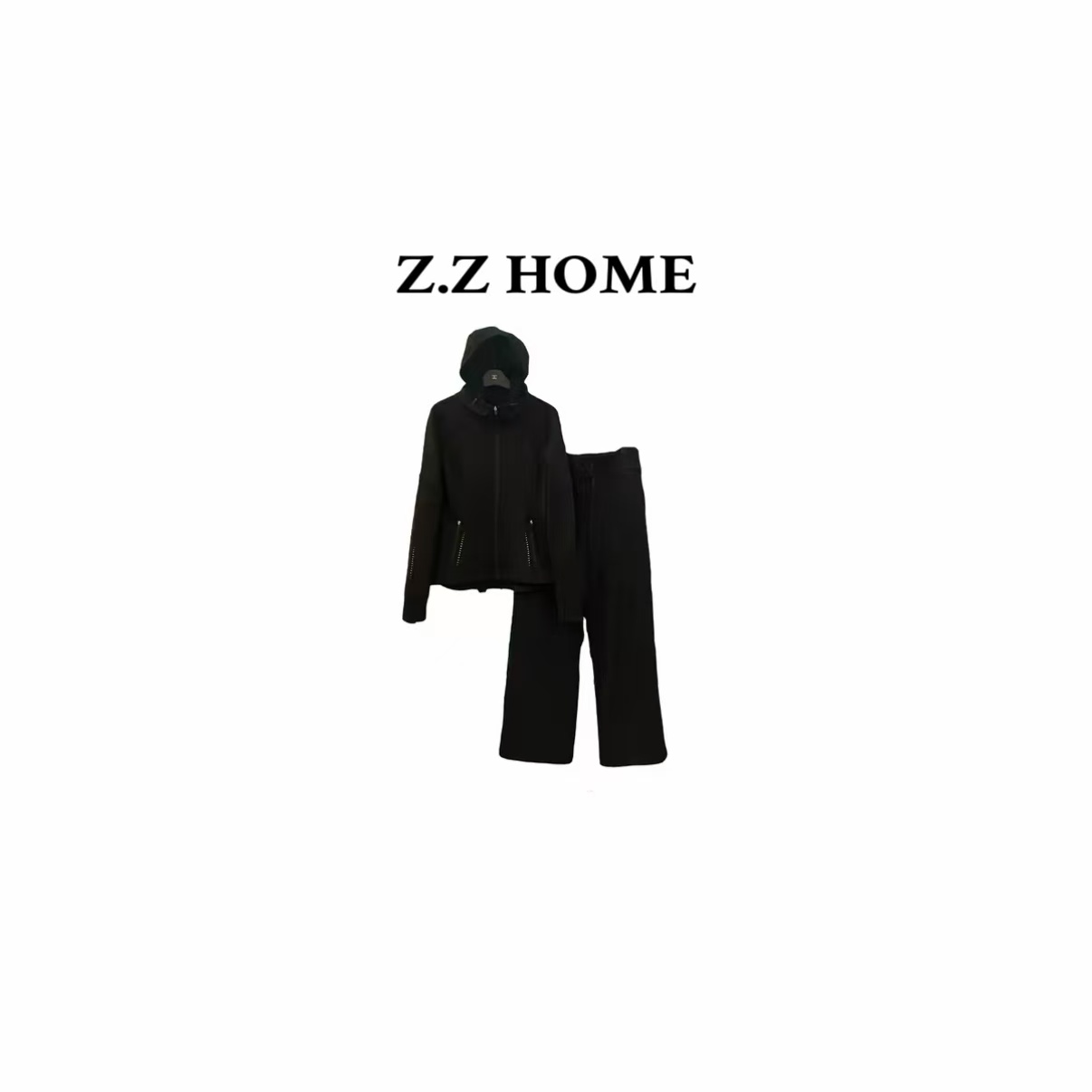 Z.Z HOME【乐蒙银狐绒套装】秋冬款加绒加厚连帽休闲运动两件套女