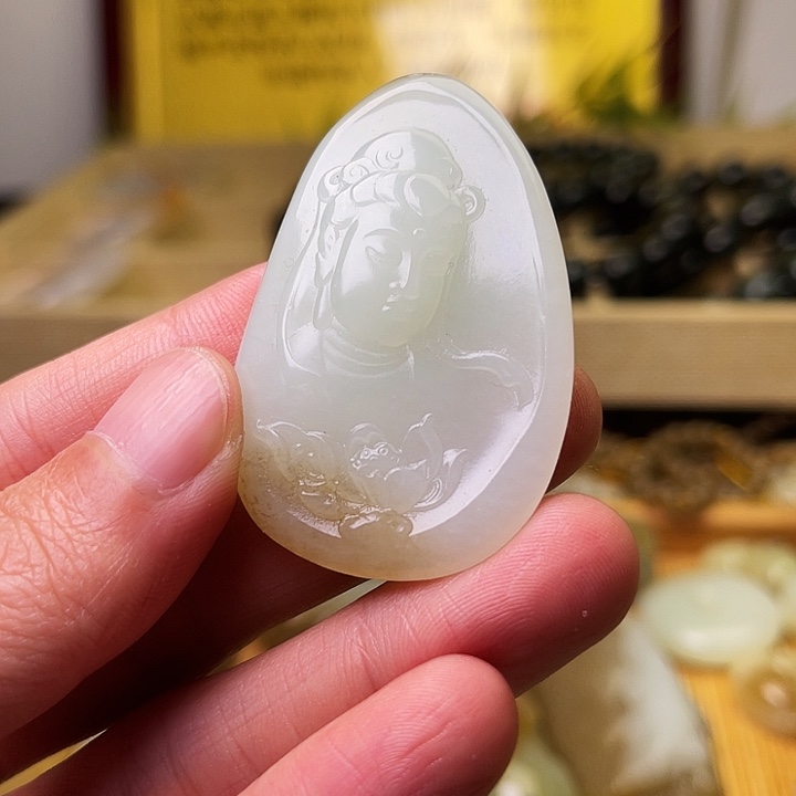 和田玉未镶嵌吊坠(不含链)