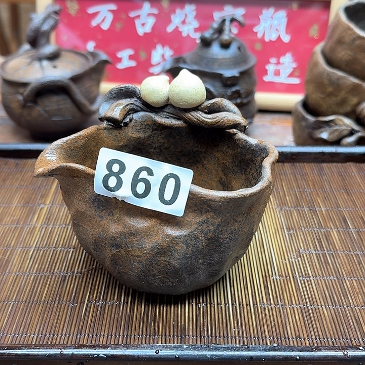 纯手工制作粗陶茶具