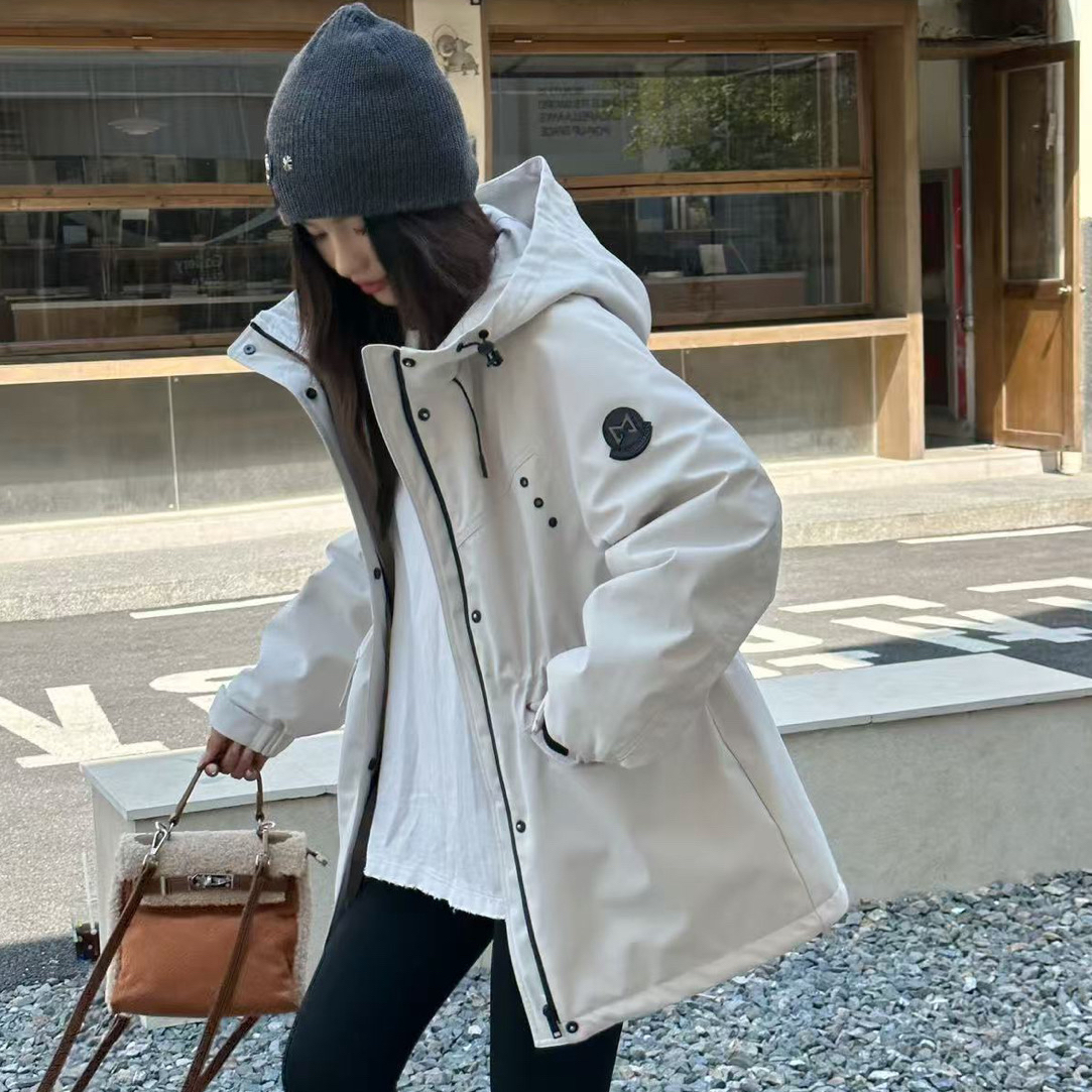 （衣长73）8967冬季新加厚派克冲锋外套女