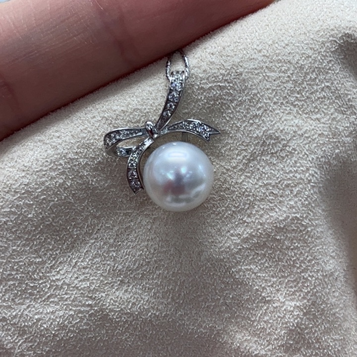 海水珍珠颈饰银S925镶嵌澳白 9-10mm 61号