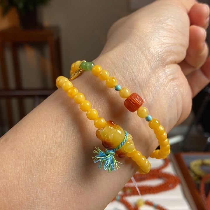 琥珀手链未镶嵌蜜蜡手串5