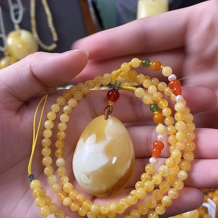 琥珀未镶嵌裸石水滴